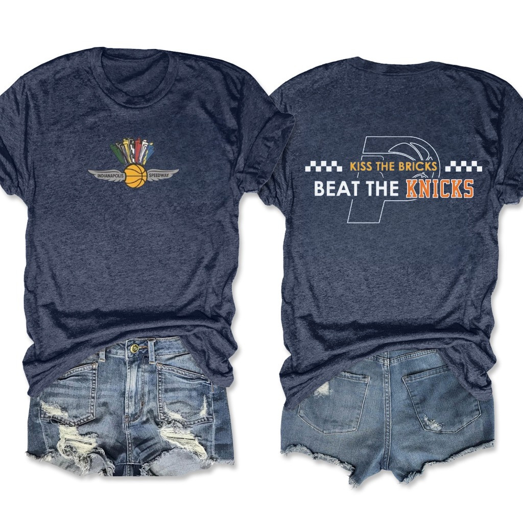 Kiss The Bricks Beat The Knicks Indiana Pacers Women's T-Shirt Basketball Fan Merch