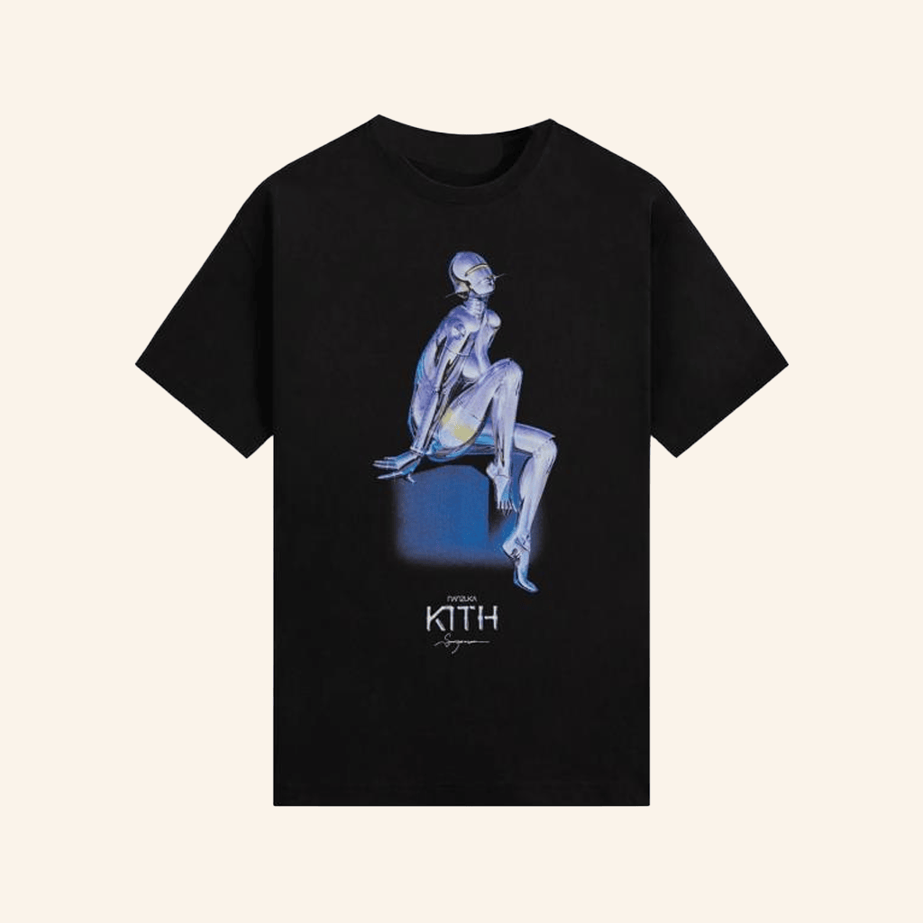 Kith Merch Kith For Nanzuka Gallery Sorayama Model A Stitch T-Shirt Black Fans Gifts Kith Merch Kith For Nanzuka Gallery Sorayama Model A Stitch T-Shirt Black Fans Gifts