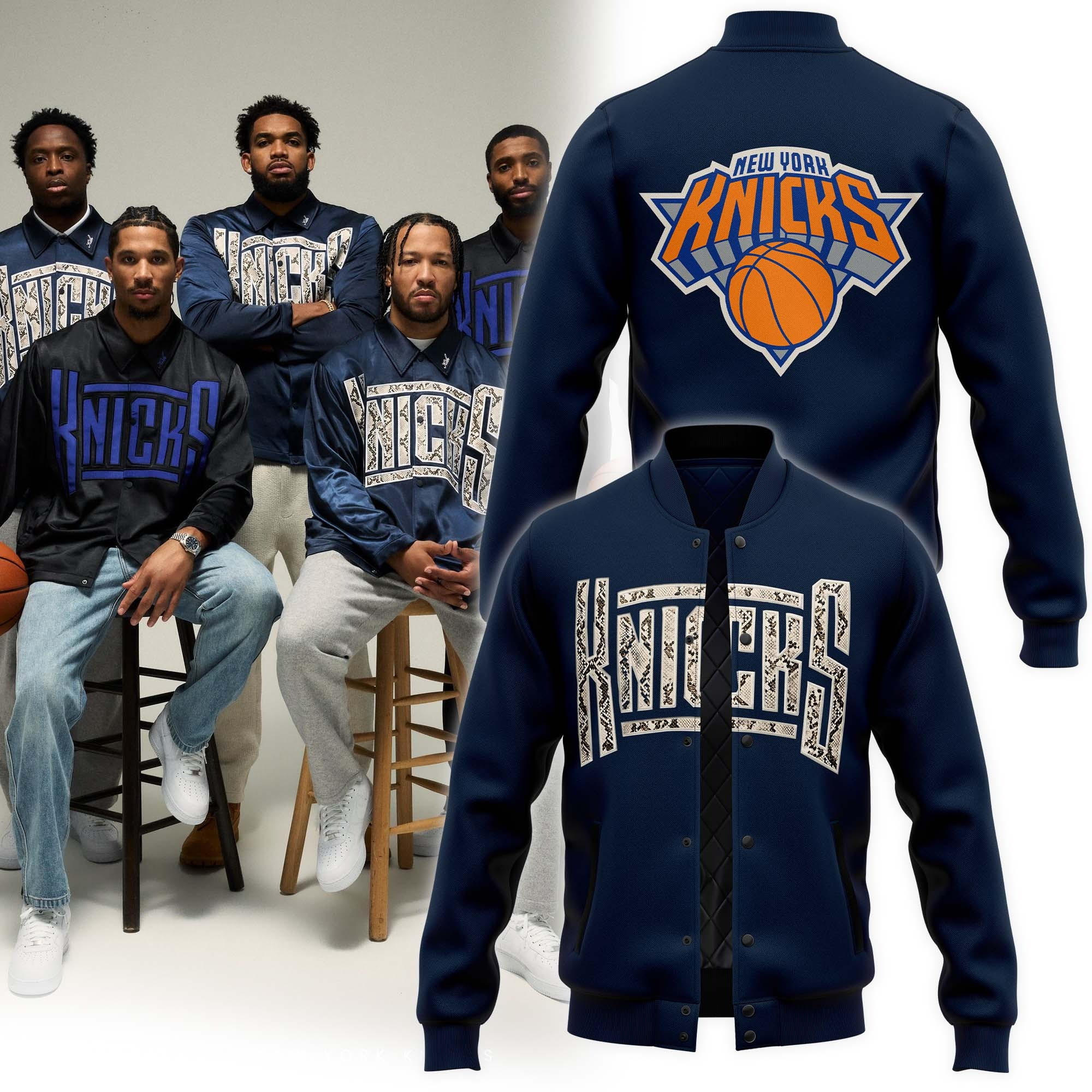 KITH x New York Knicks Bomber Jacket Best Gifts For Knicks Fans For Him