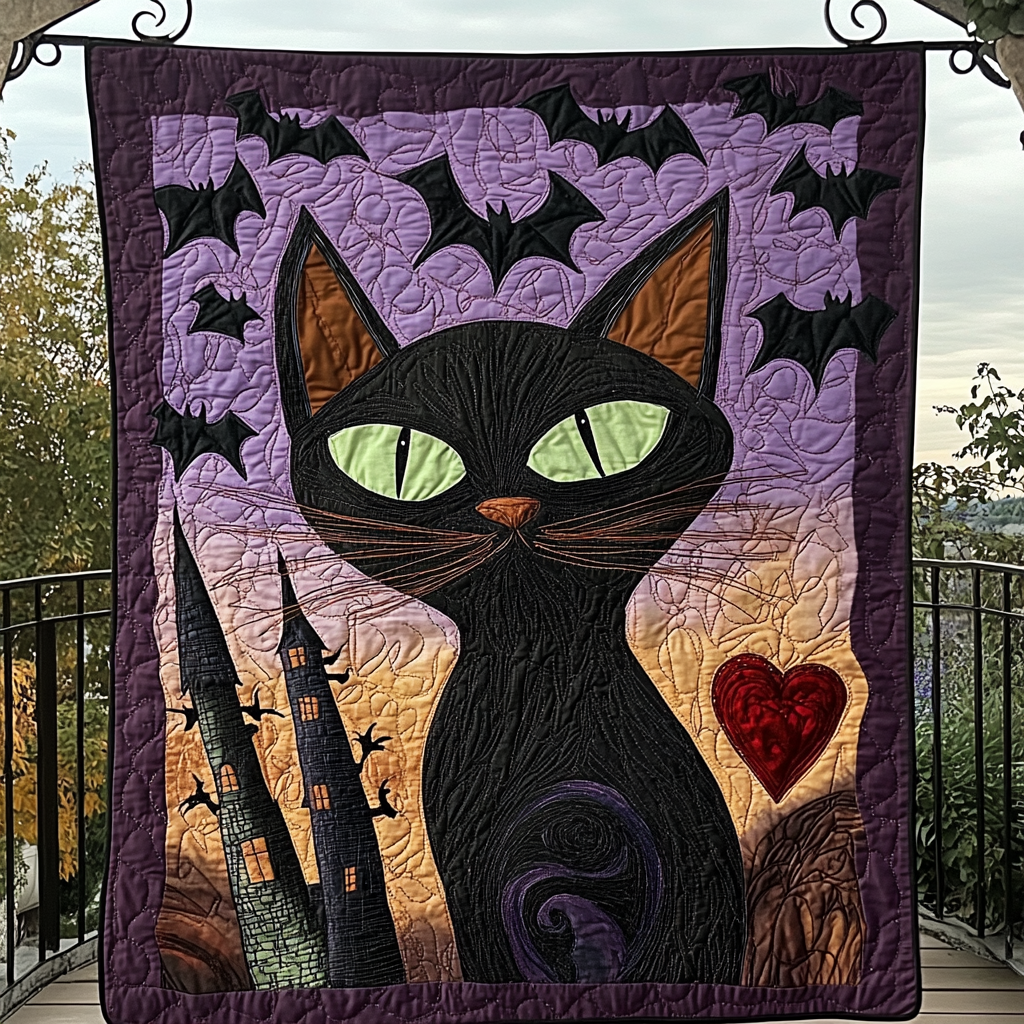 Kitten Cozy Corner Quilted Blanket Cat Christmas Gifts