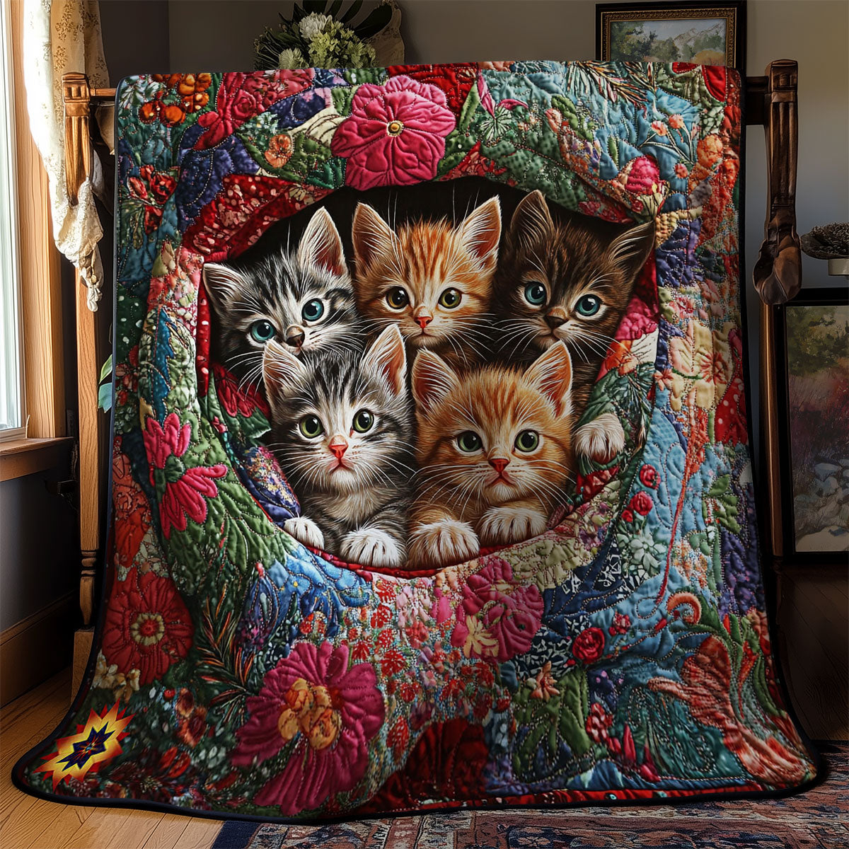 Kitten Quilt Blanket Throw Blankets For Couch Funny Christmas Gifts