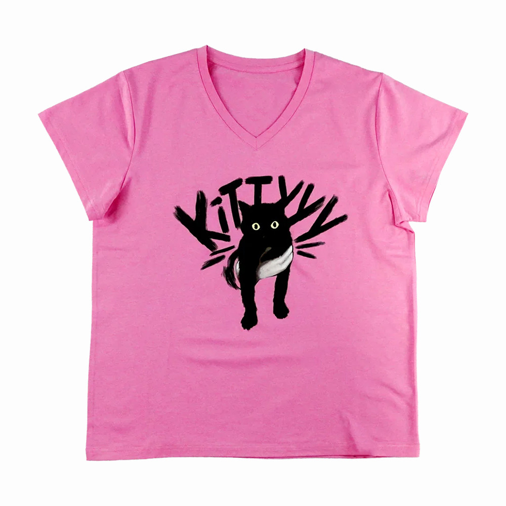 Kitty CaseOh V-Neck Shirt Cute Cat Art CaseOh Merch Best Present For Cat Mom