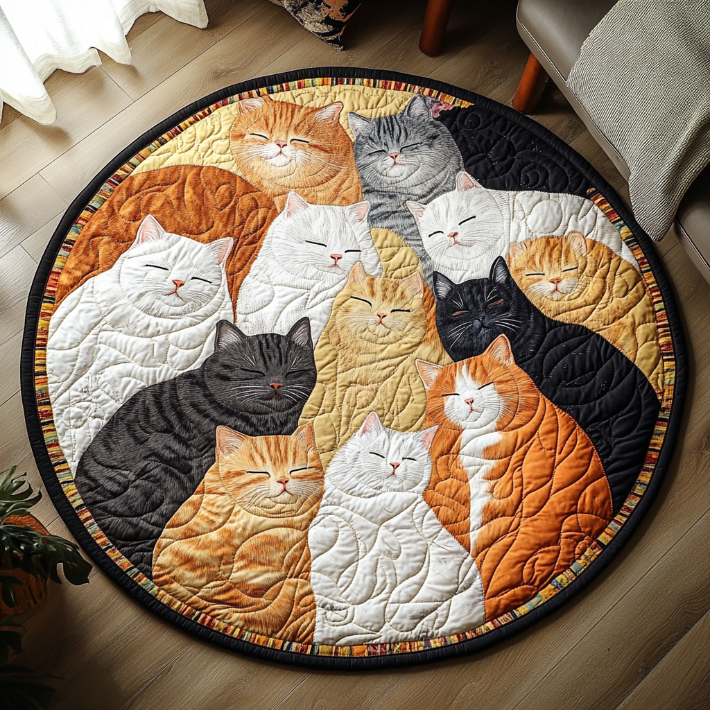 Kitty Cuddle Spot Quilted Round Mat Entryway Rug Ideas Best Christmas Gifts For Cat Lovers