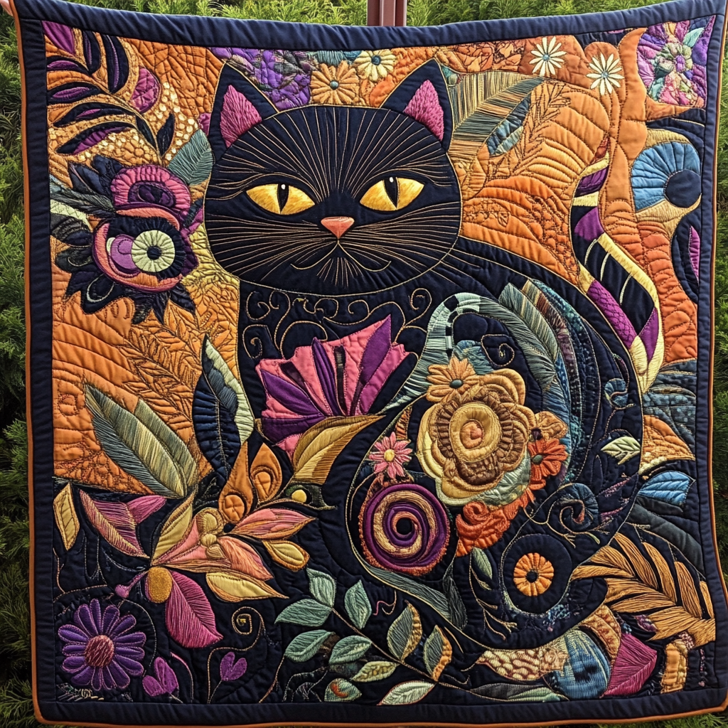 Kitty Cuddles Quilted Blanket Gifts For Cat Owners