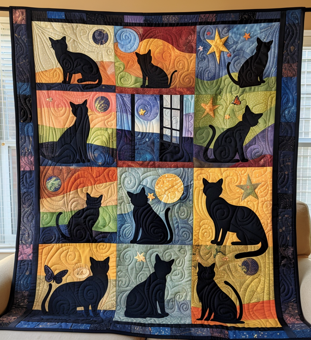 Kitty Dreams Quilted Blanket Cat Christmas Gifts