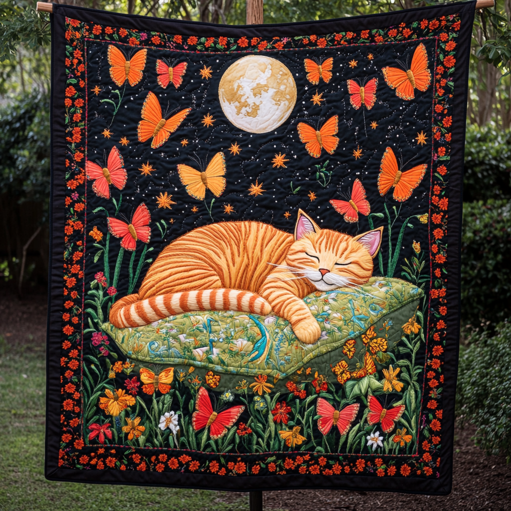 Kitty Dreams Quilted Blanket Gifts For Cat Owners