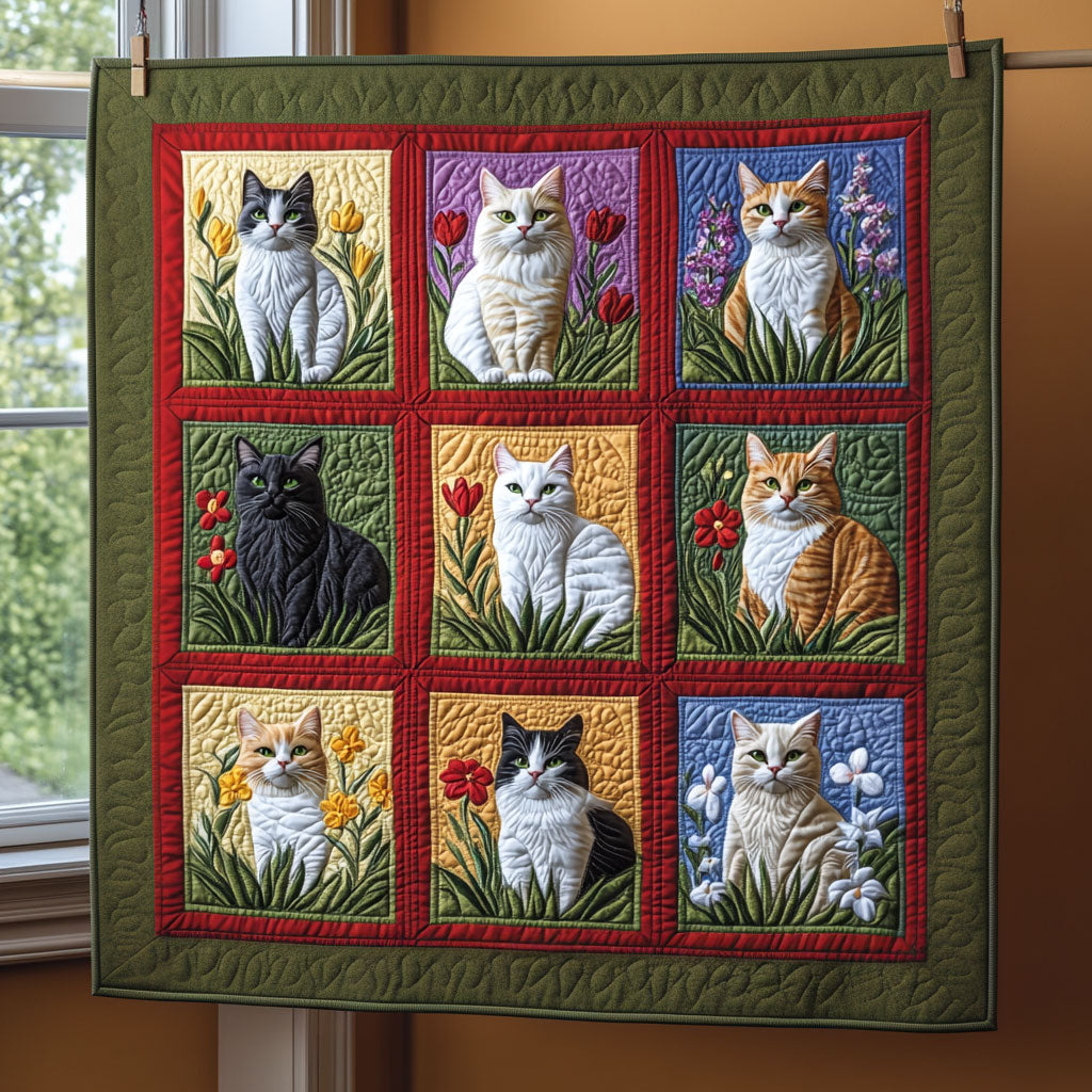 Kitty Flower Quilt Blanket Best Blankets Cat Themed Christmas Presents