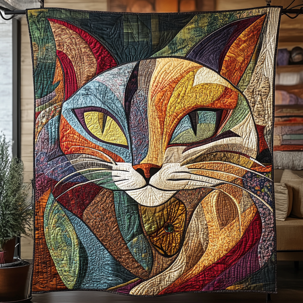 Kitty Kingdom Quilted Blanket Gifts For Cat Owners