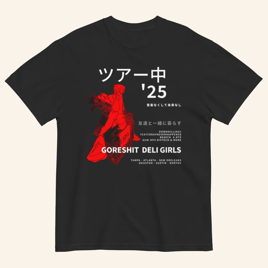 Kitty On Fire Records Merch Goreshit Deli Girls No Music No Future T-Shirt Him Gifts