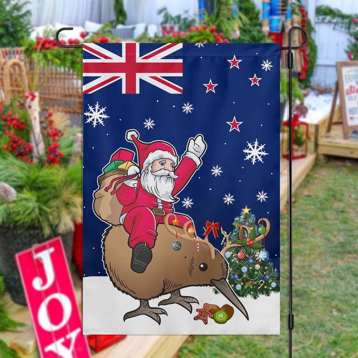 Kiwi Bird New Zealand Christmas Flag Christmas Home Decor Gift For New Zealanders