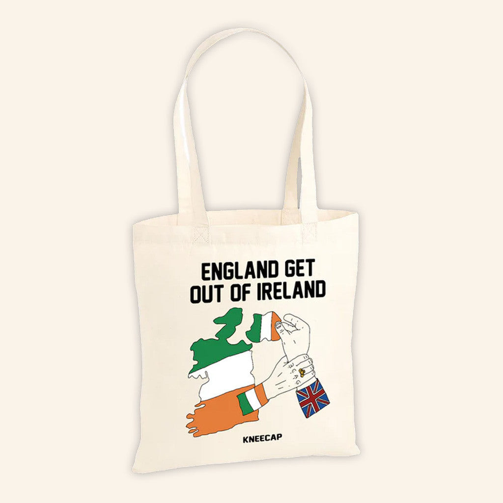 Kneecap Merch England Get Out Of Ireland Tote Bag Gift Ideas For Her Kneecap Merch England Get Out Of Ireland Tote Bag Gift Ideas For Her