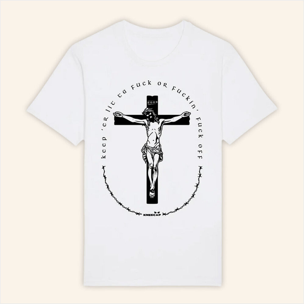 Kneecap Merch Keep Er Lit T-Shirt White Best Gifts For Boyfriend Birthday Gifts For Friends