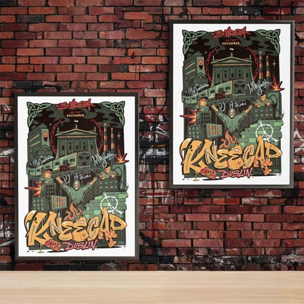 Kneecap Merch Kneecap Show 3 Arena Dublin On December 16 17 2025 Poster Home Decor Kneecap Merch Kneecap Show 3 Arena Dublin On December 16 17 2025 Poster Home Decor