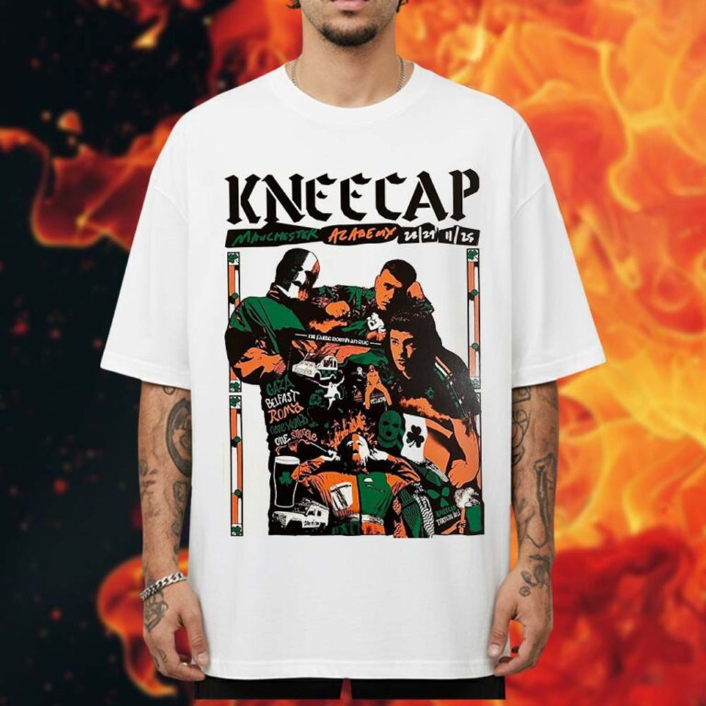 Kneecap Merch Show At Az Ademy In Manchester UK On November 28 29 2025 T-Shirt Fans Gifts Kneecap Merch Show At Az Ademy In Manchester UK On November 28 29 2025 T-Shirt Fans Gifts
