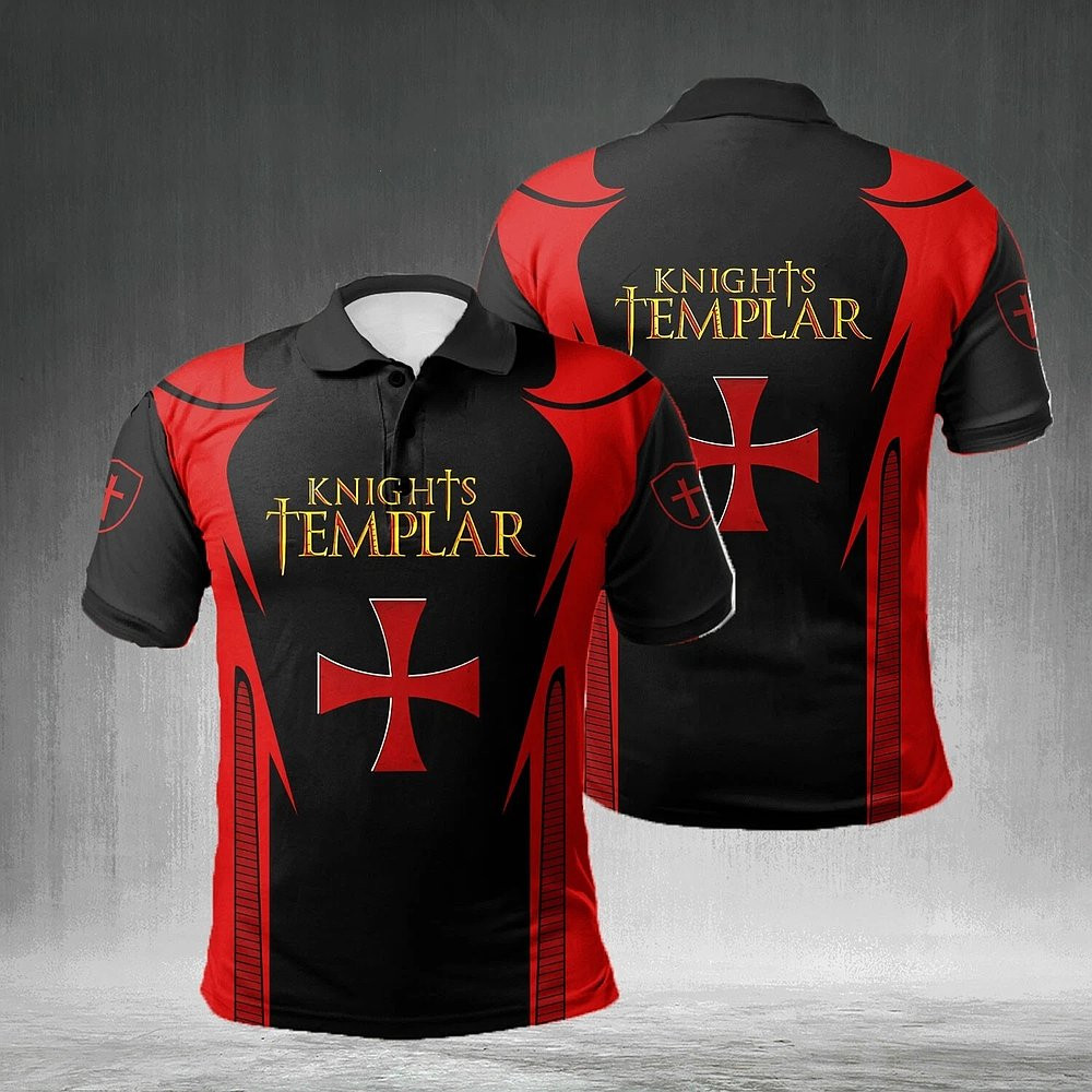 Knight Templar Jesus Christ Is The Only Way To Heaven Polo Shirt Faith Apparel Christian Gifts