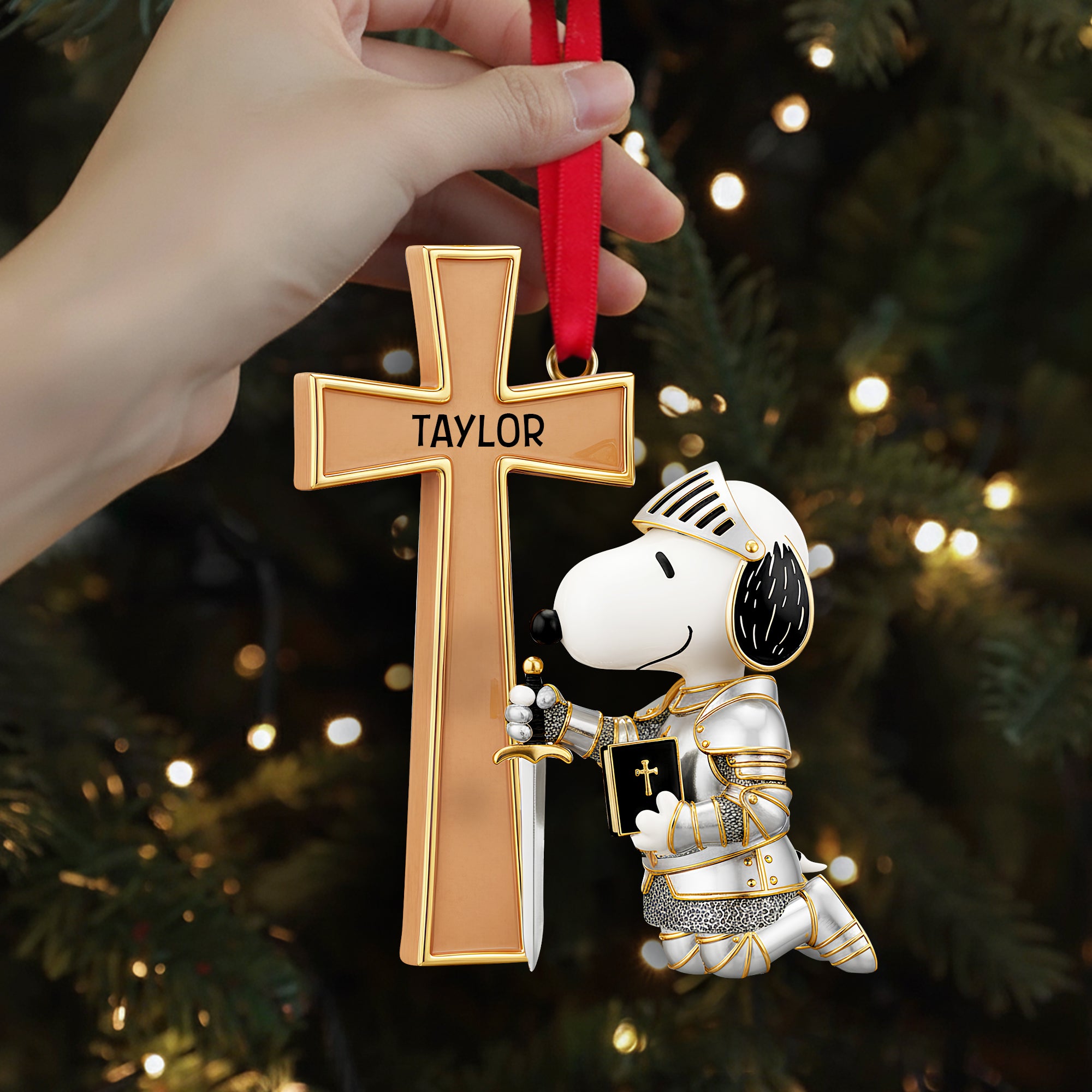 Knight Templar Kneel Under God Acrylic Ornament - Personalized Gifts For Christians - Holiday Tree Decoration Gift Knight Templar Kneel Under God Acrylic Ornament - Personalized Gifts For Christians - Holiday Tree Decoration Gift