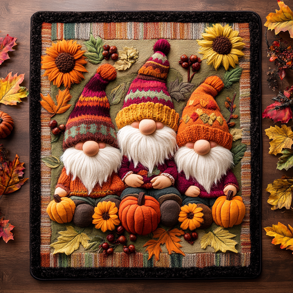 Knitted Hat Autumn Gnome Rug Best Decoration Gift For Friends and Family on Halloween Day