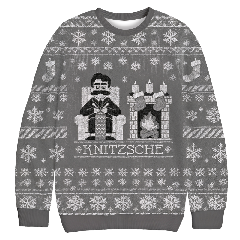 Knitzsche Christmas Ugly Sweatshirt Holiday Season Gag Gift Top Knitzsche Christmas Ugly Sweatshirt Holiday Season Gag Gift Top