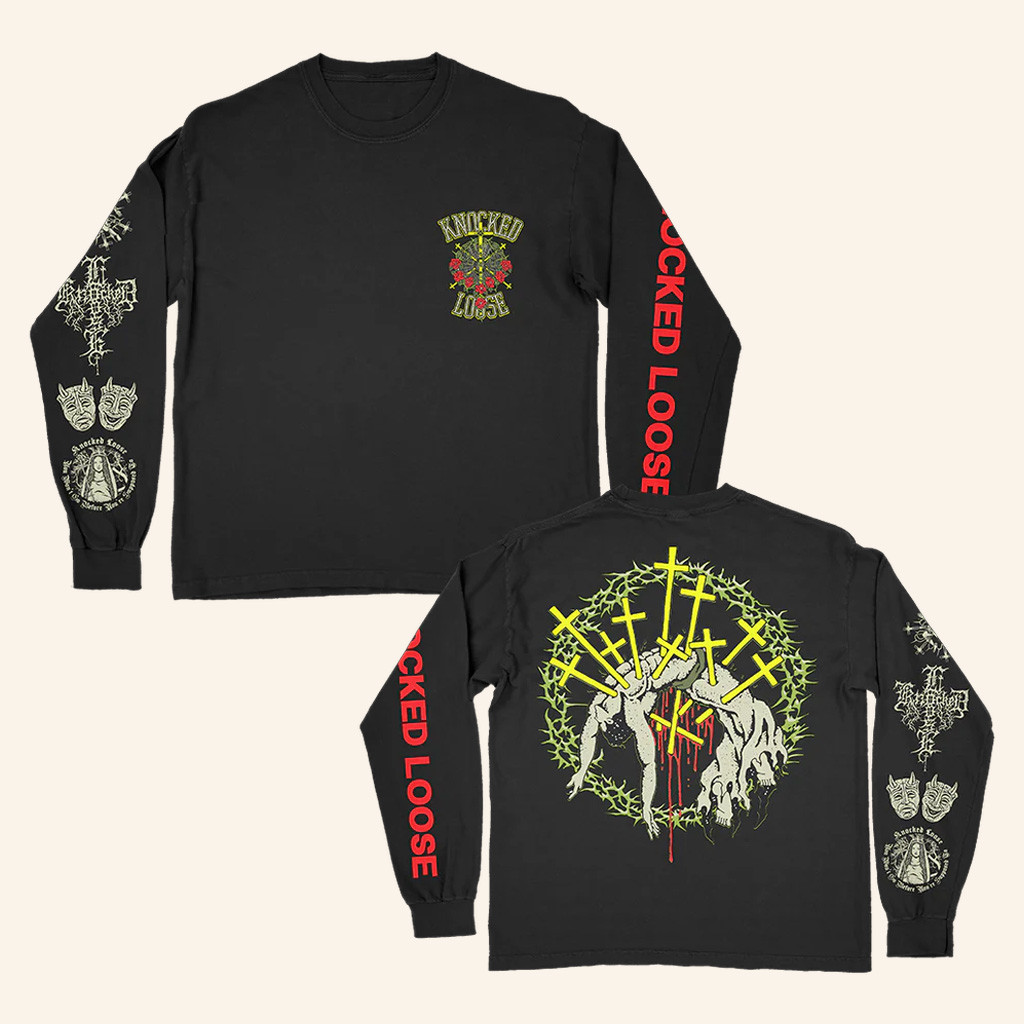 Knocked Loose Merch Knocked Loose Crown Of Thorns Long Sleeve T-Shirt Dad Christmas Gift Ideas Knocked Loose Merch Knocked Loose Crown Of Thorns Long Sleeve T-Shirt Dad Christmas Gift Ideas