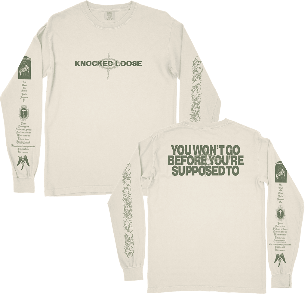 Knocked Loose Merch Knocked Loose You're Supposed To Ivory Long Sleeve Shirt Mother's Day Gifts Knocked Loose Merch Knocked Loose You're Supposed To Ivory Long Sleeve Shirt Mother's Day Gifts