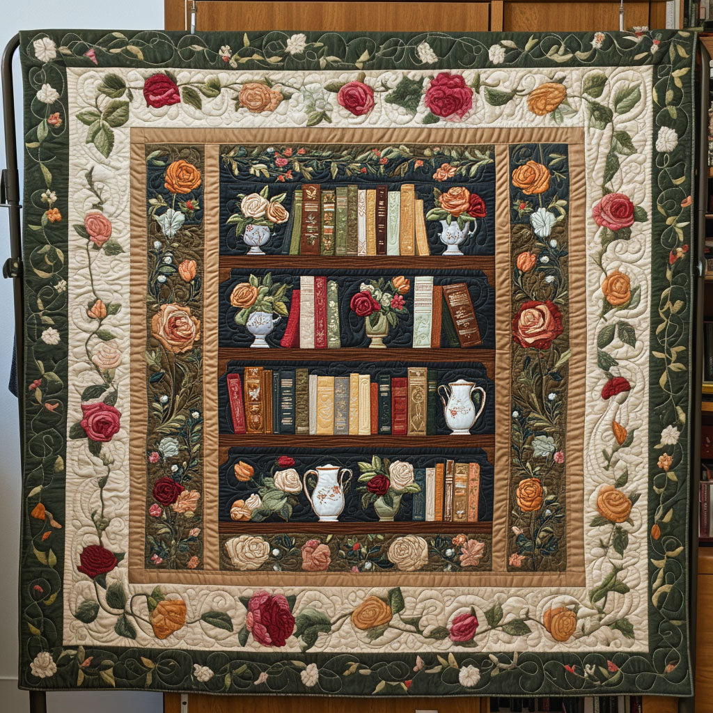Knowledge Garden Quilted Blanket Xmas Holiday Book Gifts For Ladies