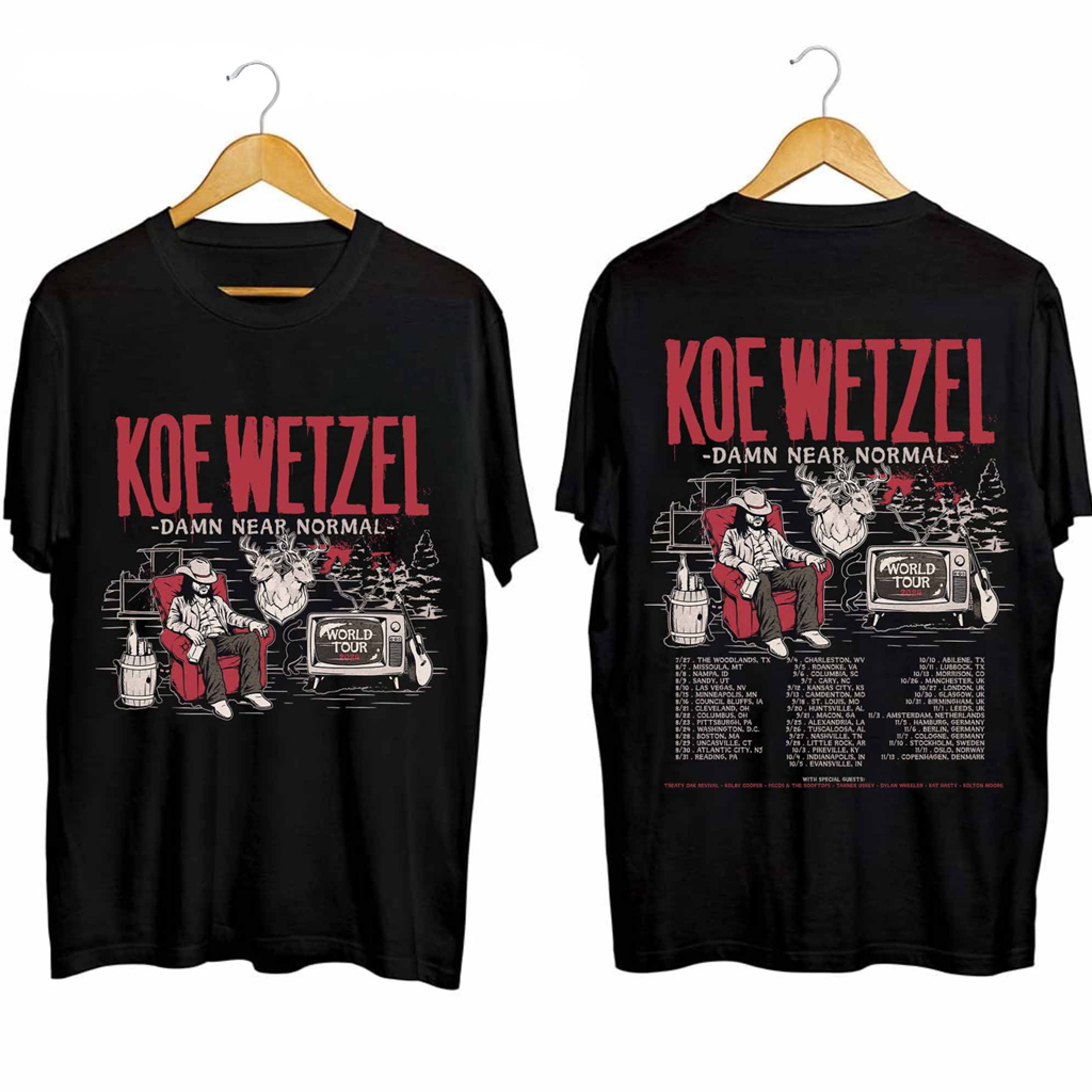 Koe Wetzel Damn Near Normal World Tour Shirt Koe Wetzel Merch Music Related Gifts For Guys Koe Wetzel Damn Near Normal World Tour Shirt Koe Wetzel Merch Music Related Gifts For Guys