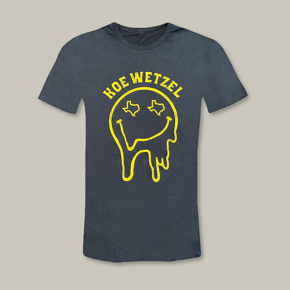 Koe Wetzel Merch Drippy Smiley T-Shirt Koe Wetzel Music Tee Music Lover Presents