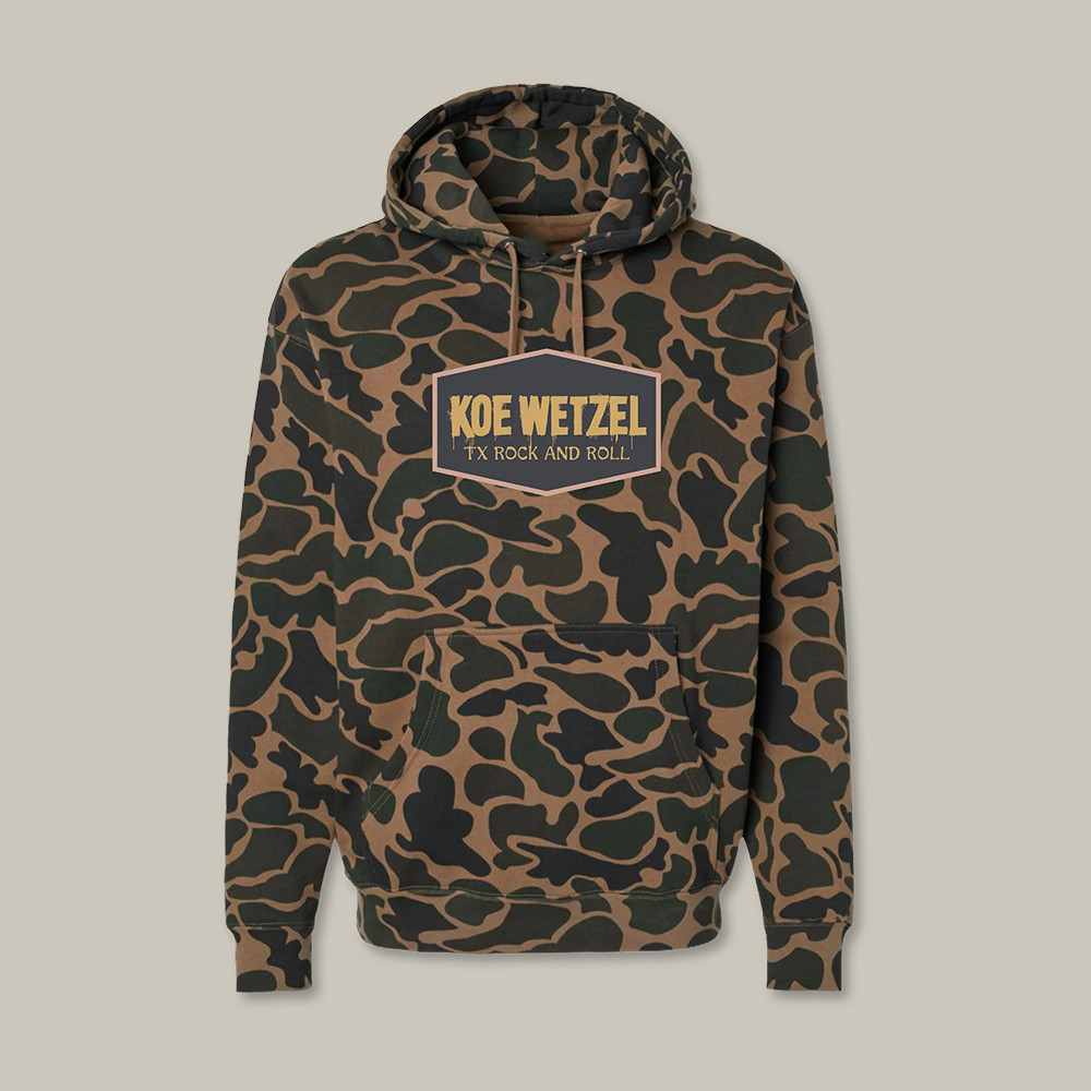 Koe Wetzel Merch Duck Camo Hoodie Koe Wetzel Hooded Sweatshirt Country Music Lover Gift