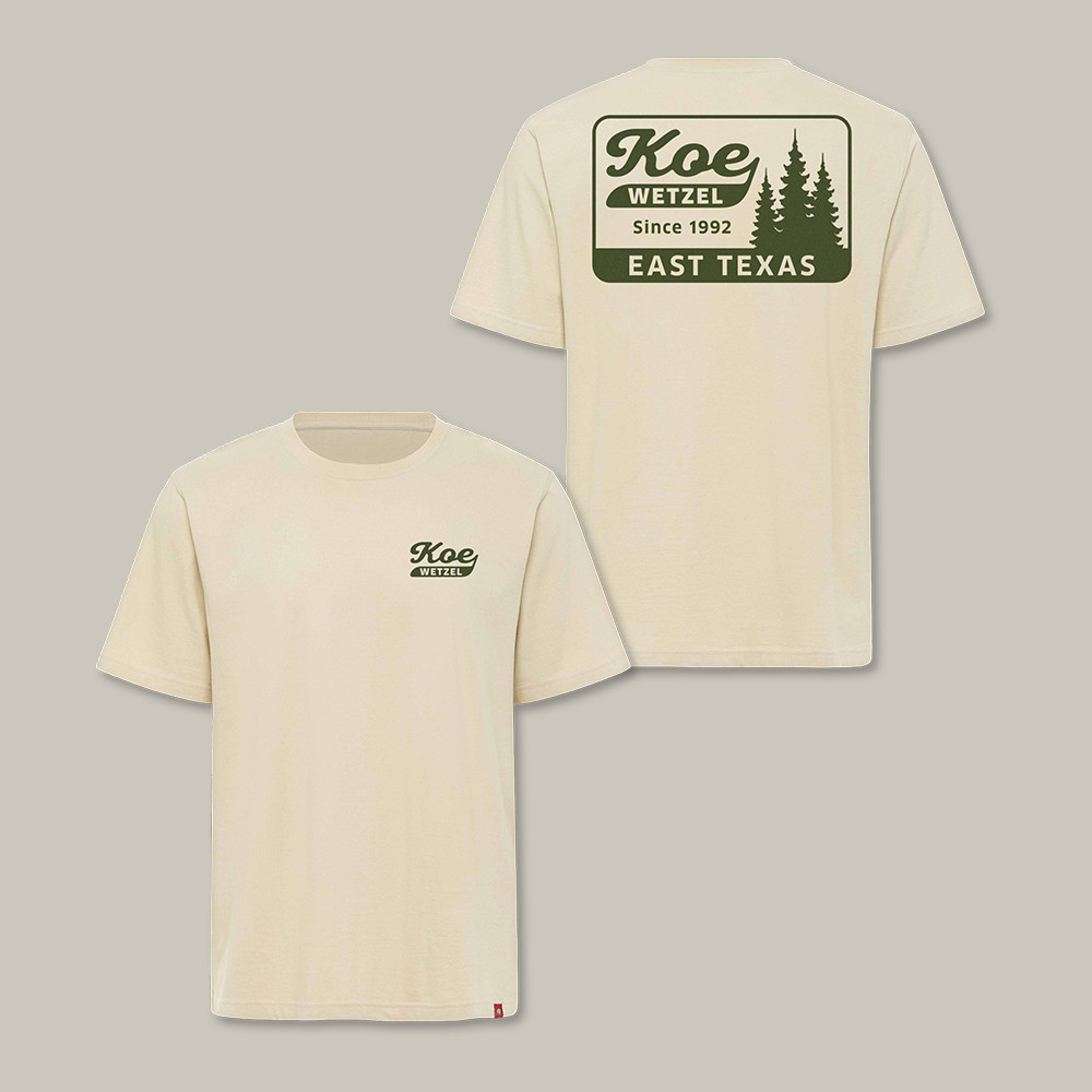 Koe Wetzel Merch East Texas Pines T-Shirt Music Concert Tee Koe Wetzel Fan Gift
