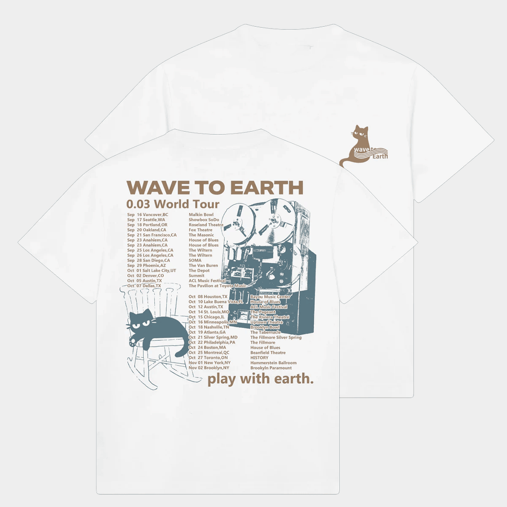Kohai Merch Wave To Earth 0 03 NA Tour Cat T-Shirt Gifts For Besties