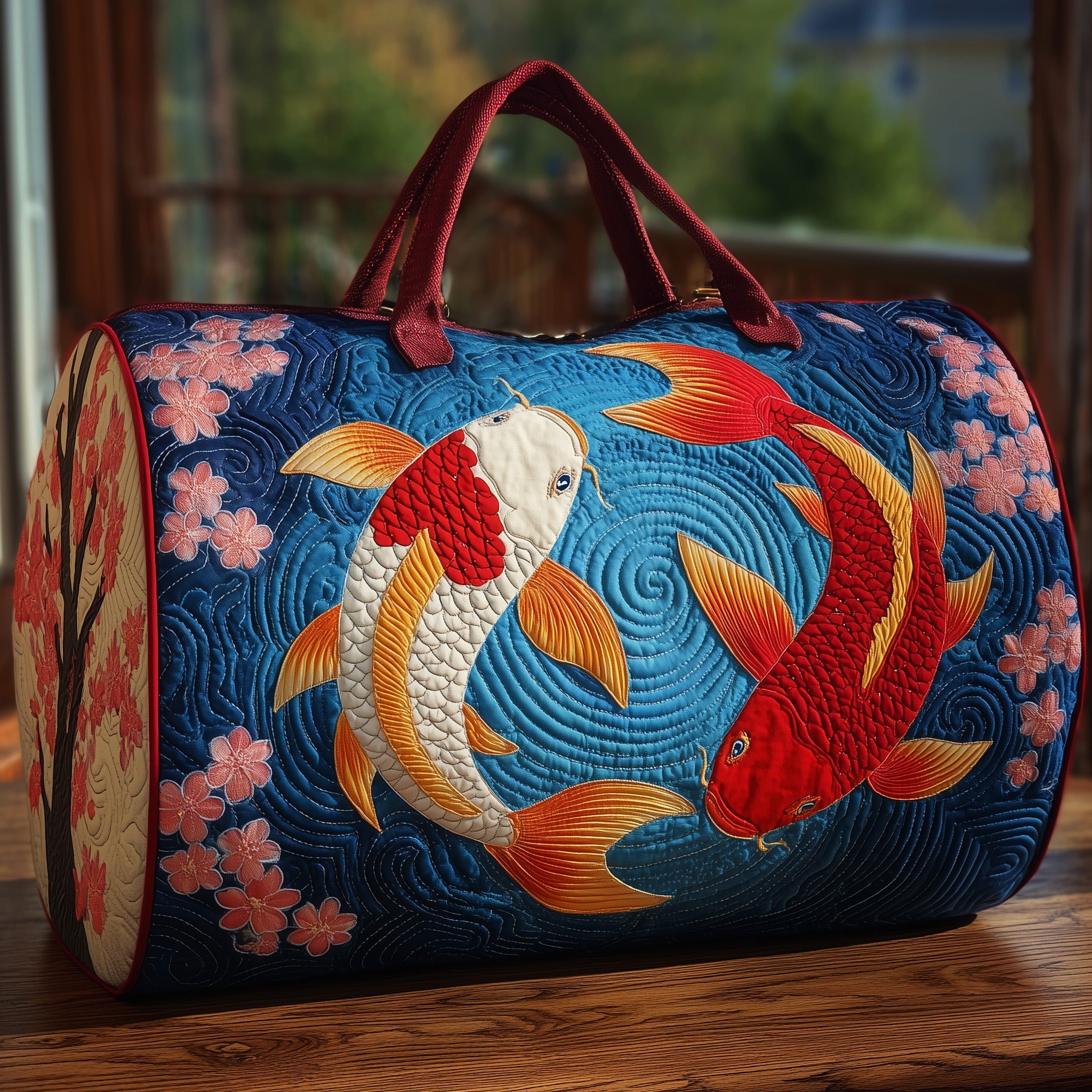Koi Spirit Quilted Duffle Bag Back To School Essential
