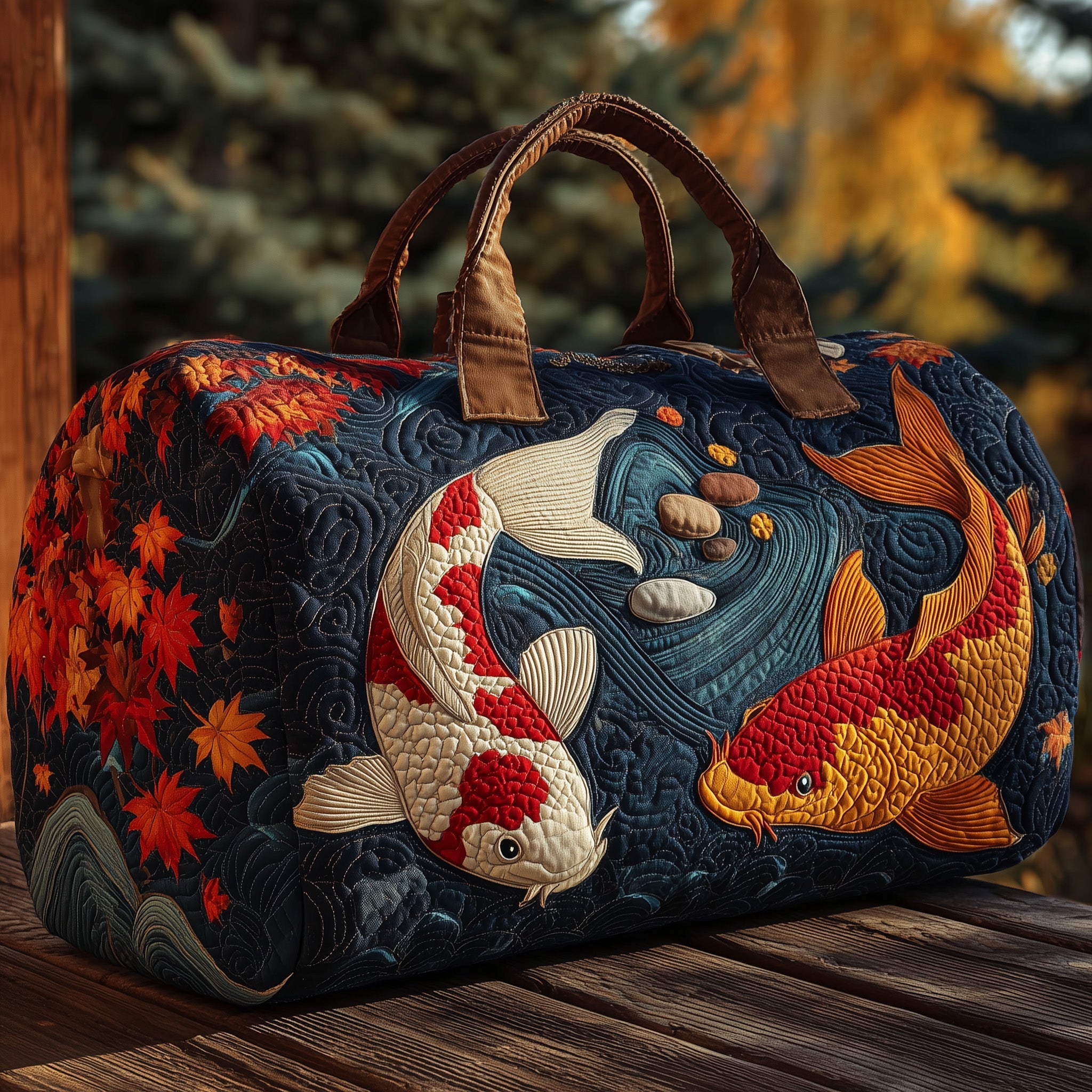Koi Spirit Quilted Duffle Bag Easter Gift Idea