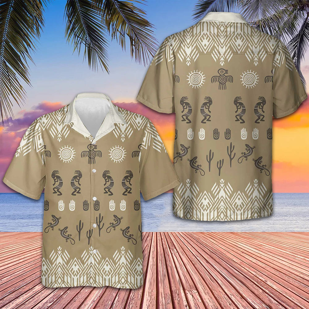 Kokopelli Native American Hawaiian Shirt Mens Button Up Shirts Summer Gifts For Dude Kokopelli Native American Hawaiian Shirt Mens Button Up Shirts Summer Gifts For Dude