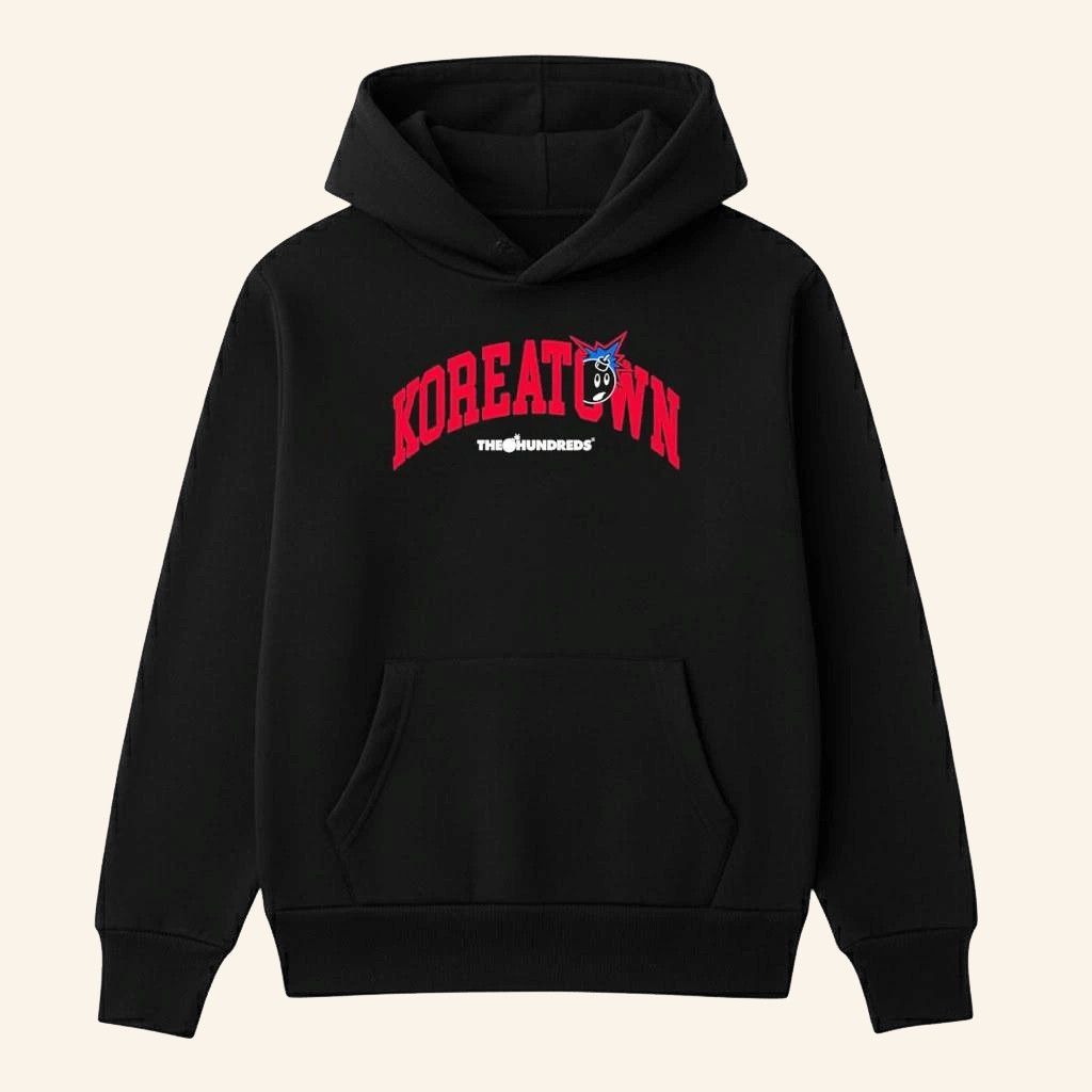 Koreatown Merch The Hundreds X Koreatown Arch Logo Black Hoodie Present For Husband Koreatown Merch The Hundreds X Koreatown Arch Logo Black Hoodie Present For Husband