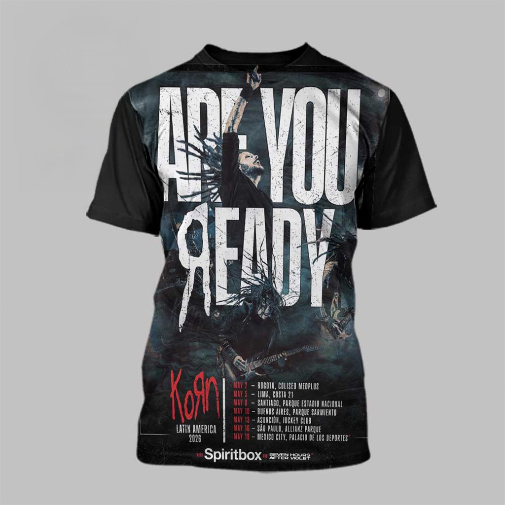 Korn Latin America Tour 2026 Are You Ready Tour Dates T-Shirt Gift Ideas For Music Lovers Korn Latin America Tour 2026 Are You Ready Tour Dates T-Shirt Gift Ideas For Music Lovers