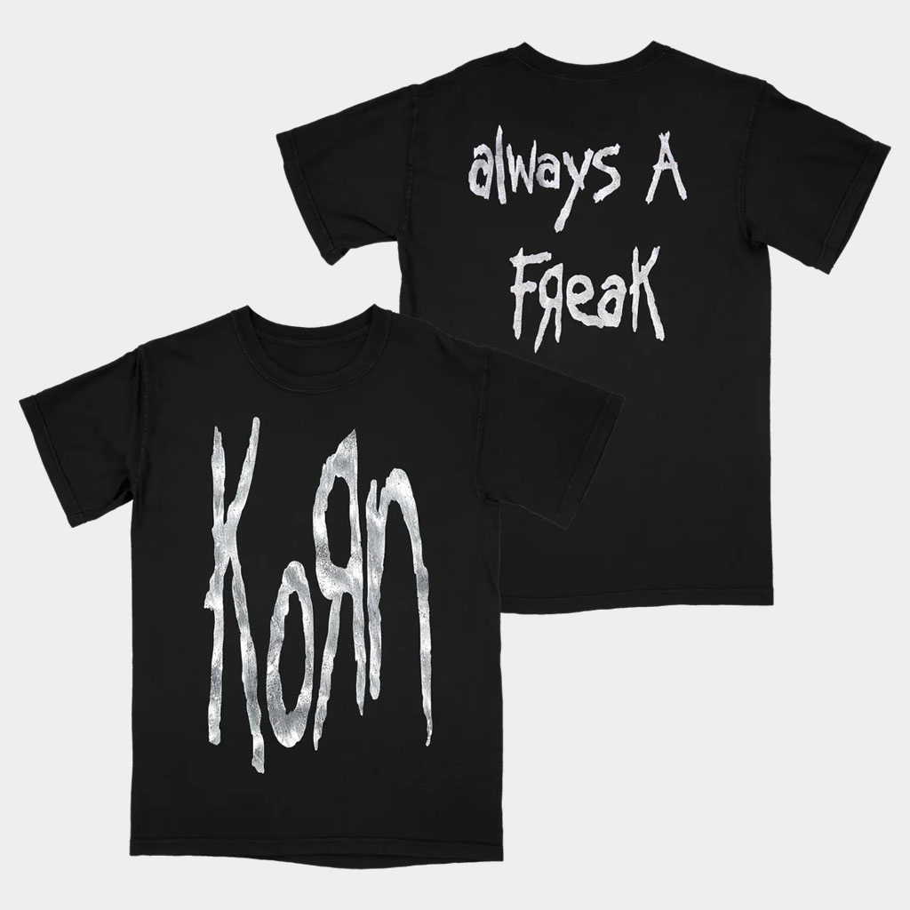 Korn Merch 2026 Always A Freak Metallic T-Shirt Korn Shirt Presents For Music Lovers