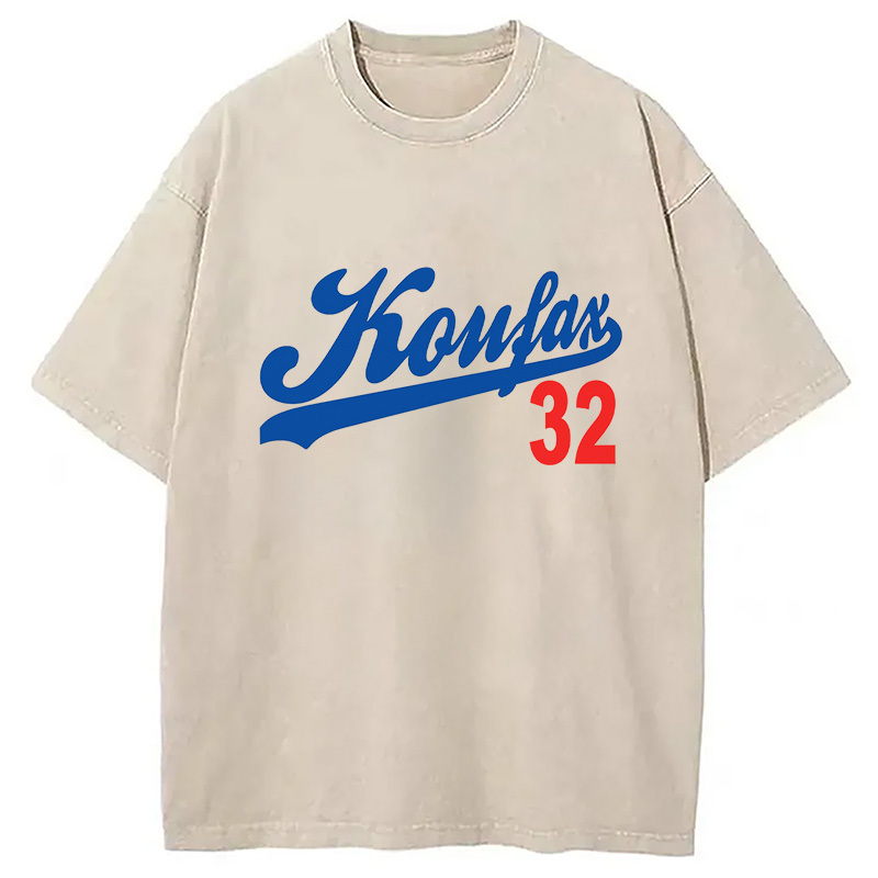 Koufax 32 Washed T-Shirt Soft Comfortable Daily T Shirt Gifts For Sister