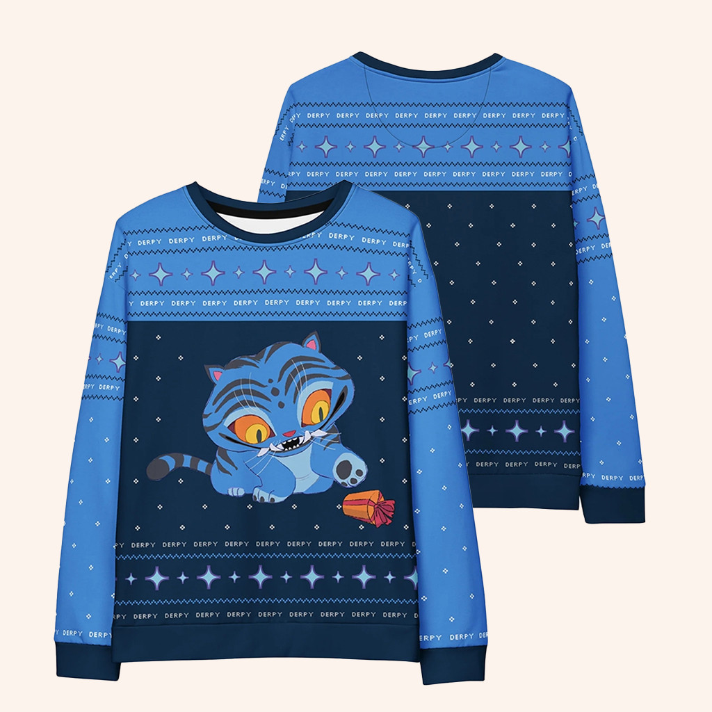 Kpop Demon Hunters Derpy Holiday Crewneck Sweatshirt 2025 Xmas Gifts For Brother Kpop Demon Hunters Derpy Holiday Crewneck Sweatshirt 2025 Xmas Gifts For Brother