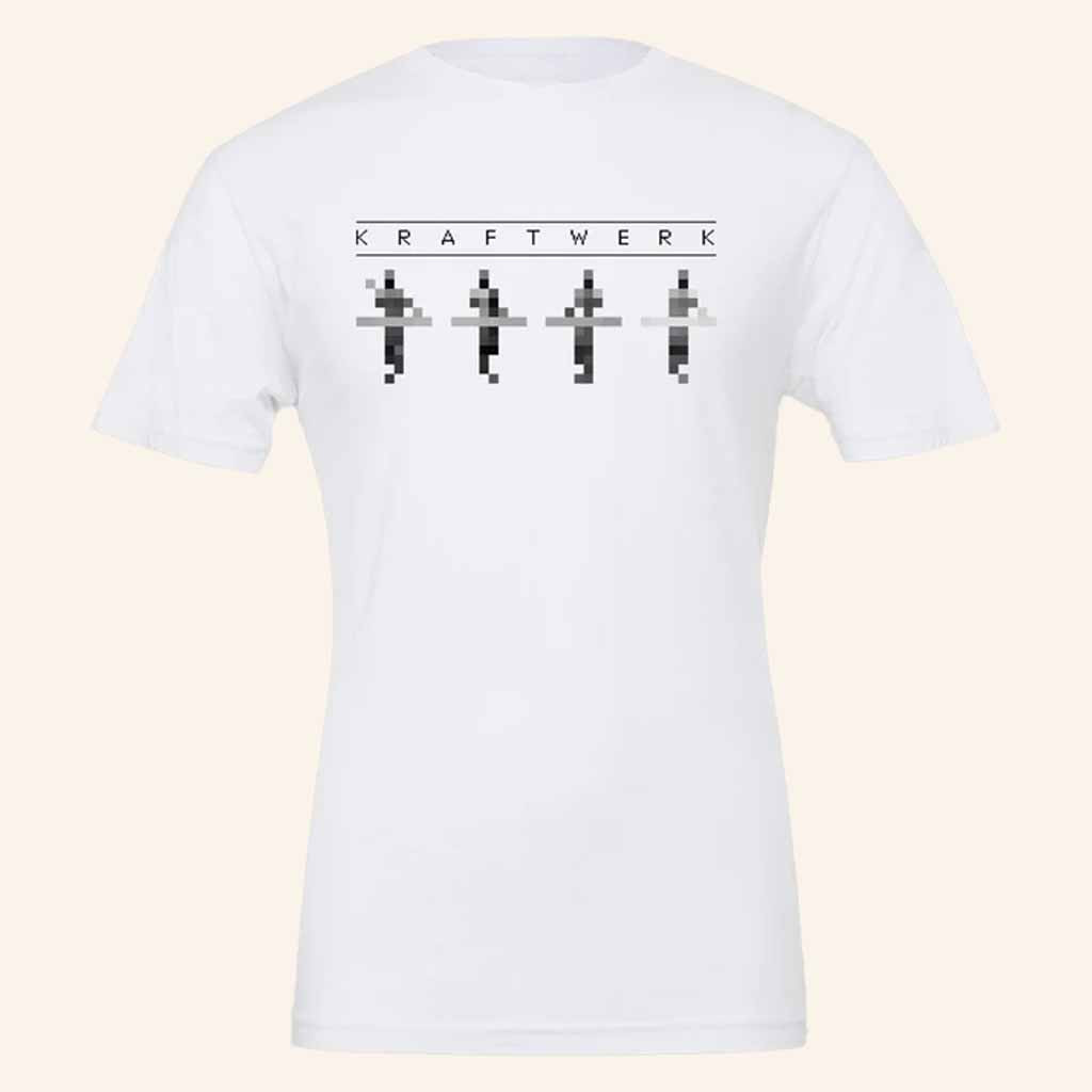 Kraftwerk Merch Pixel Logo White T-Shirt Christmas Gift Ideas For Her Kraftwerk Merch Pixel Logo White T-Shirt Christmas Gift Ideas For Her