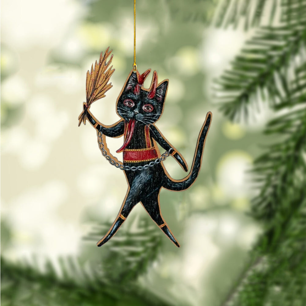 Krampus Cat Ornament Devil Black Cat Christmas Tree Decorations 2024 Hanging Decor