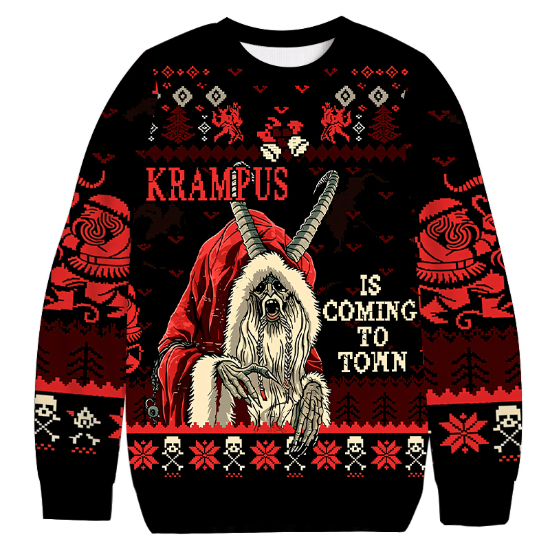 Krampus Christmas Ugly Sweatshirt Christmas Gift For Friends