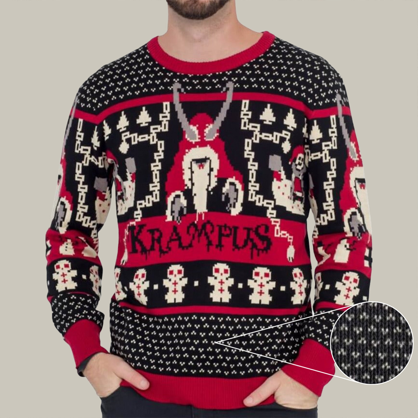 Krampus Knit Ugly Christmas Sweater Funny Xmas Sweaters Christmas Gift Ideas For Son