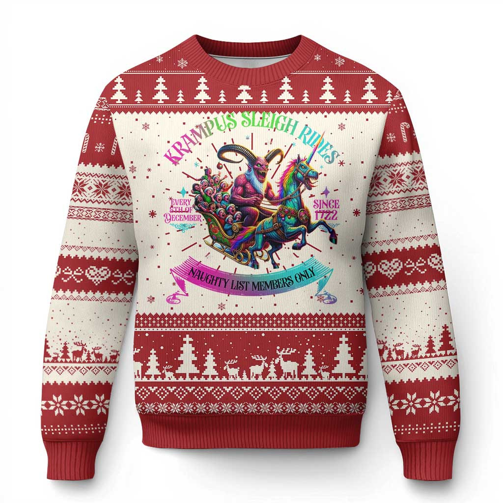 Krampus Naughty List Members Ugly Christmas Sweater Scary Xmas Jumper Krampus Gifts For Her