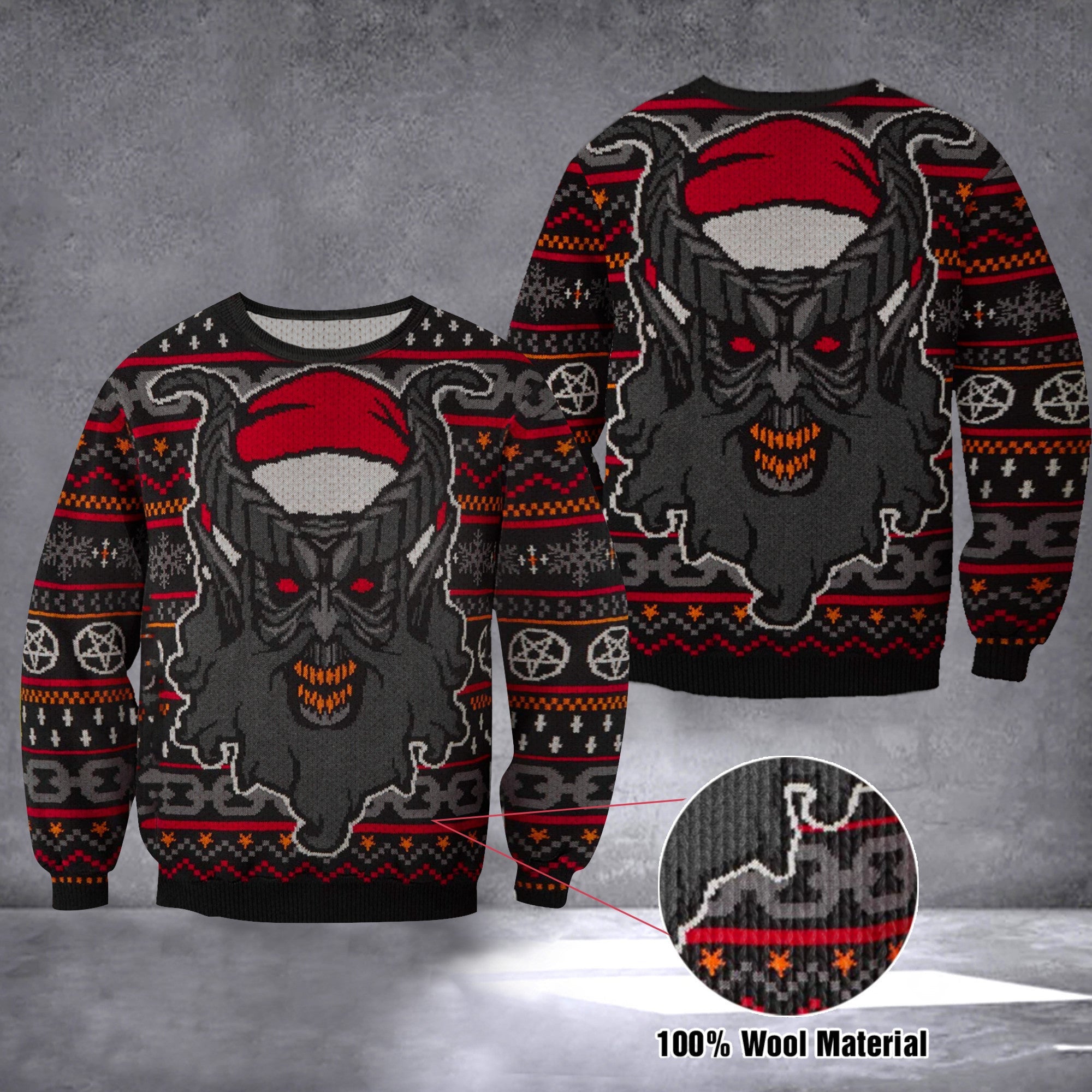 Krampus Sweater Krampus Ugly Christmas Sweater Presents Krampus Sweater Krampus Ugly Christmas Sweater Presents