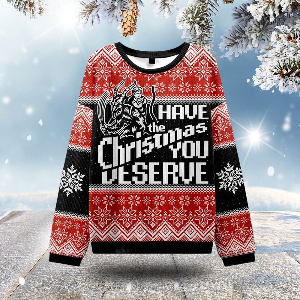Krampus Takes Children Christmas Ugly Sweatshirt Dark Humour Christmas Jumpers Xmas Gifts