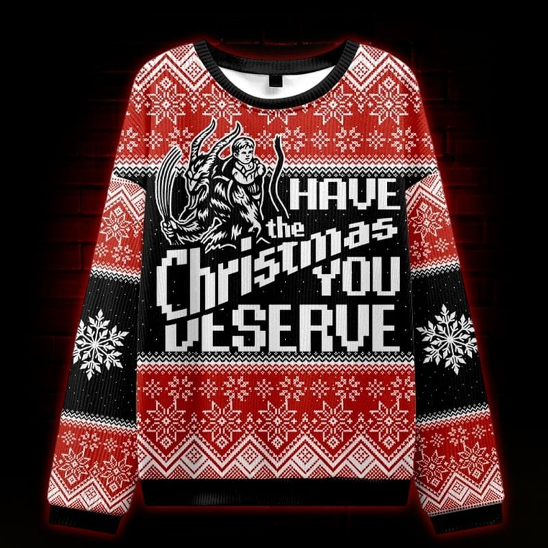 Krampus Takes Children Ugly Christmas Sweater Unique Xmas Clothing Gifts For Her