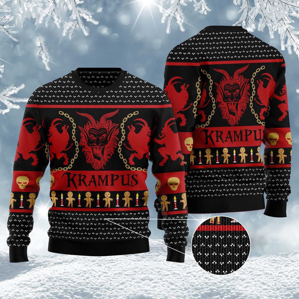Krampus Ugly Christmas Sweater Funny Ugly Christmas Sweater Gifts For Couples