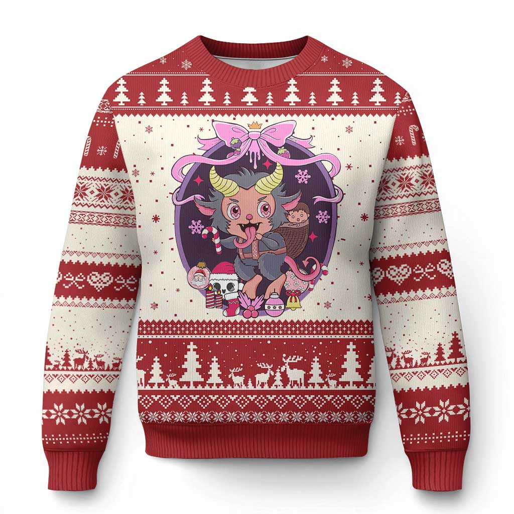 Krampus Ugly Christmas Sweater Kawaii Krampus Xmas Gifts For Son In Laws