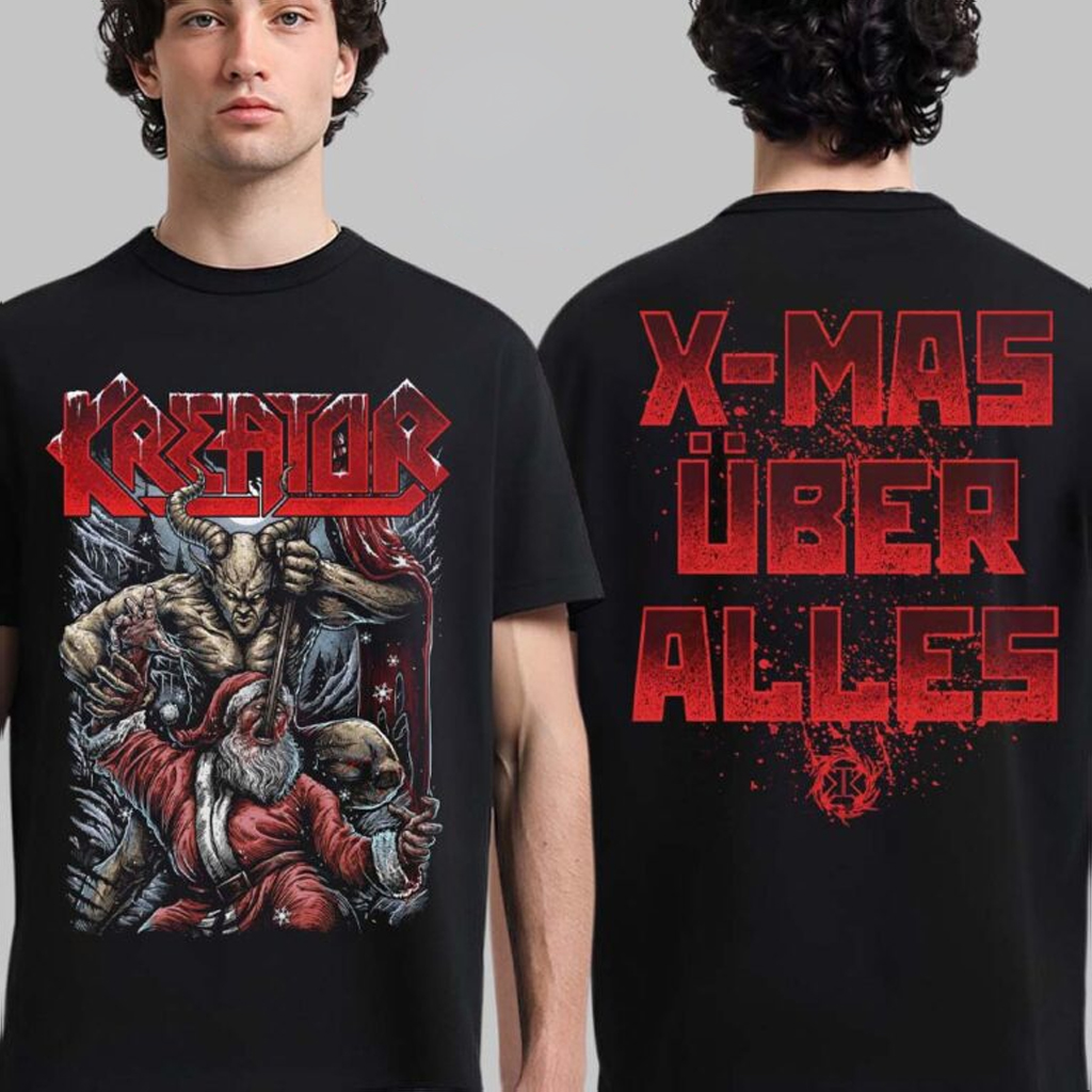 Kreator Holiday 2025 Devil Killing Santa Xmas Uber Alles T-Shirt Kreator Merch Gifts For Dad Kreator Holiday 2025 Devil Killing Santa Xmas Uber Alles T-Shirt Kreator Merch Gifts For Dad