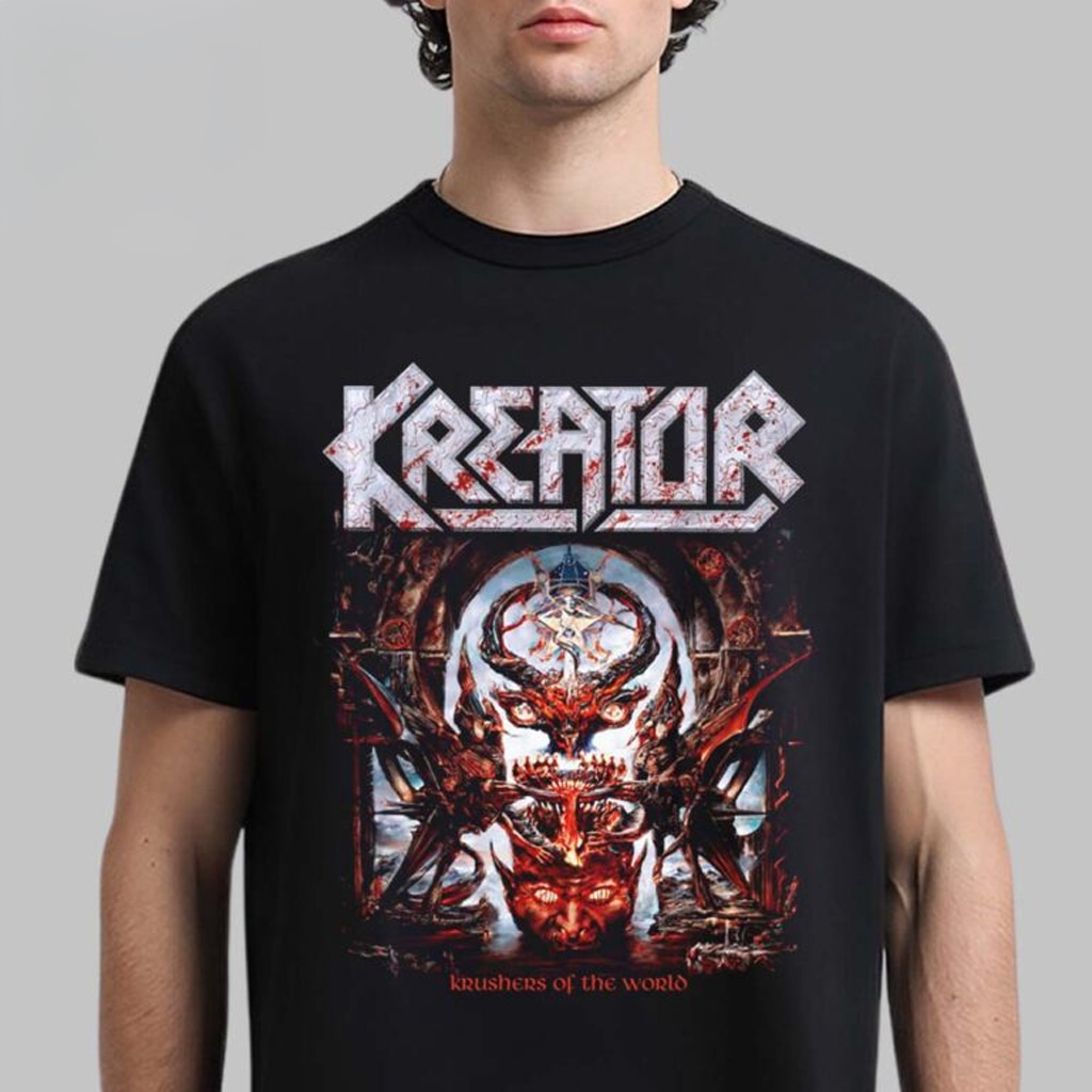 Kreator Krushers Of The World Merch Album Cover T-Shirt Kreator Merch Gifts For Music Lovers